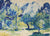 Abstracted Landscape with Trees<br>1943 Watercolor <br><br>#86560