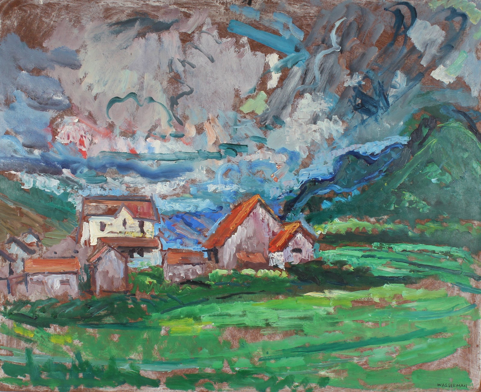 Carmel Countryside Landscape<br>Mid Century Oil<br><br>#86970