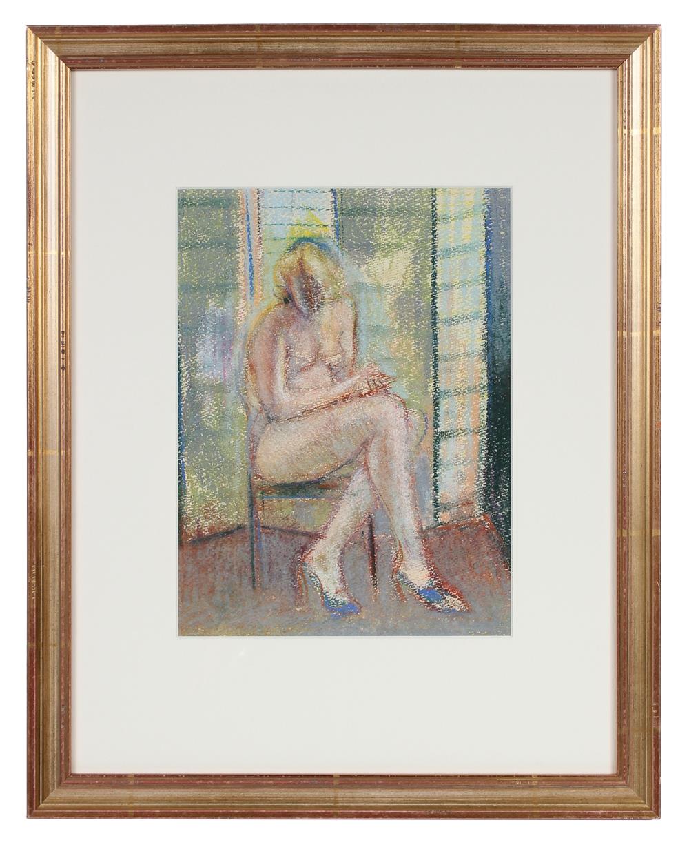 Pastel Seated Female Nude&lt;br&gt;Late 20th Century&lt;br&gt;&lt;br&gt;#71532