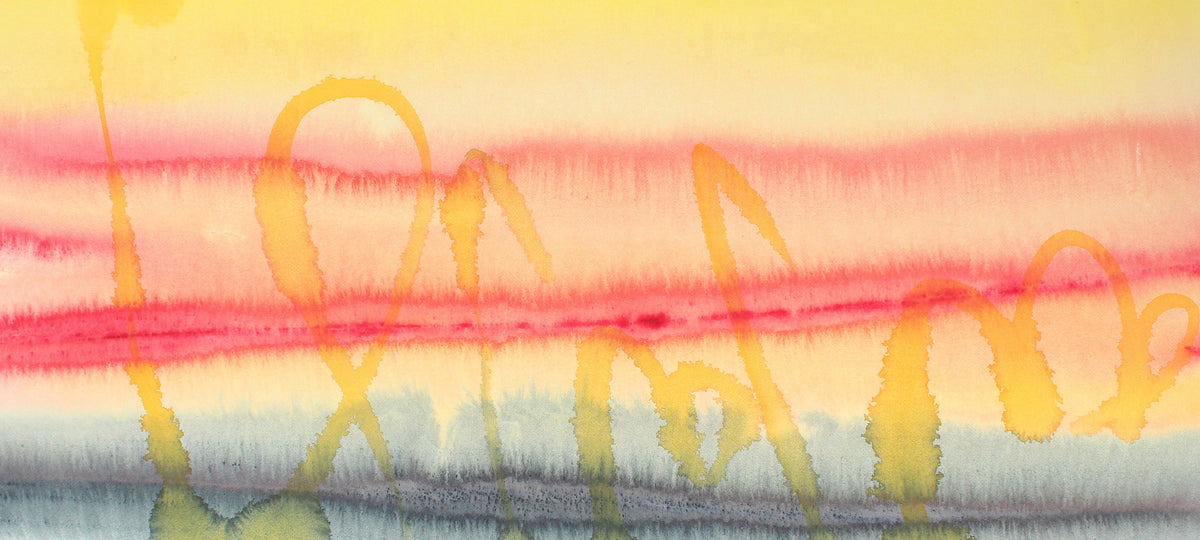 Abstracted Watercolor Horizon <br>Late 20th Century <br><br>#87806