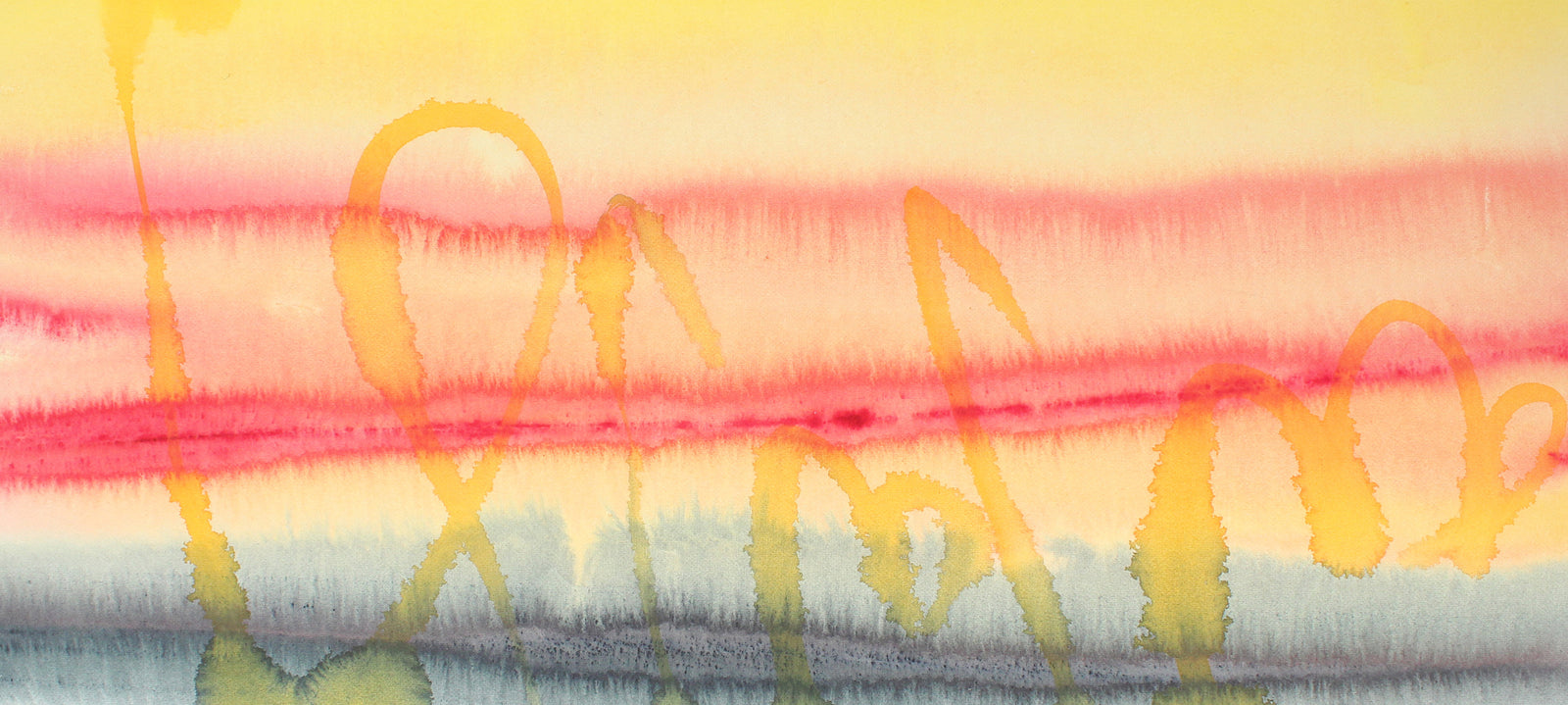 Abstracted Watercolor Horizon <br>Late 20th Century <br><br>#87806