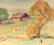 California Farm Landscape<br>Mid Century Watercolor<br><br>#88026