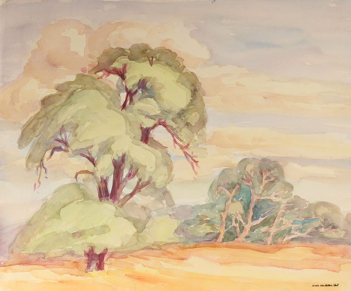 Eucalyptus Tree Watercolor&lt;br&gt;Mid Century California&lt;br&gt;&lt;br&gt;#88033