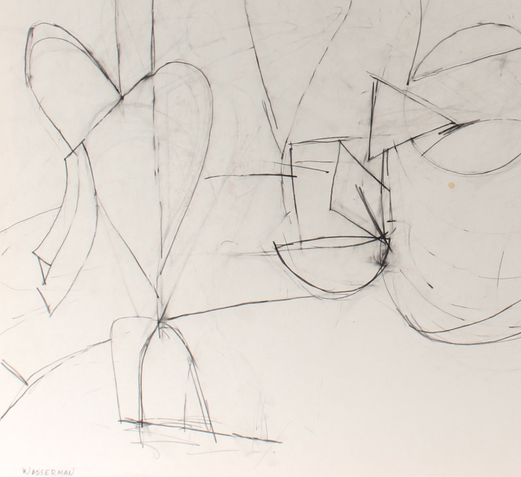 Minimalist Abstracted Figures<br>1998 Graphite<br><br>#88255