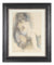 Thoughtful Seated Nude<br>Mid Century Mixed Media<br><br>#88346