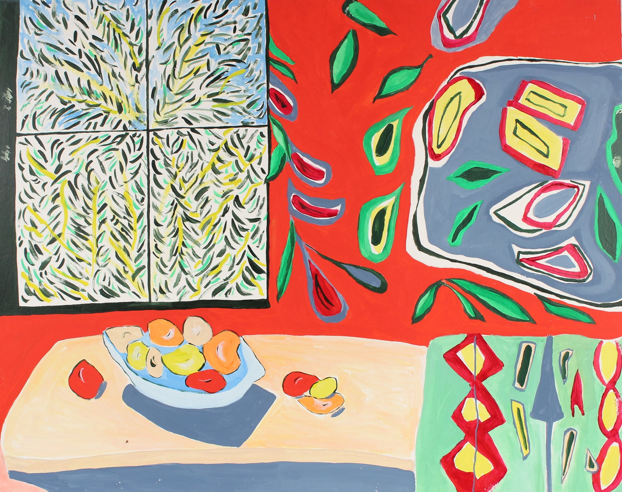 <i>Matisse Paints Fruit III</i><br>1994 Acrylic<br><br>#88453