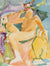 Abstract Nude Figure <br>20th Century Watercolor <br><br>#88959