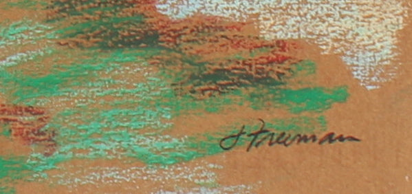 California Landscape Abstraction <br>20th Century Pastel <br><br>#88979