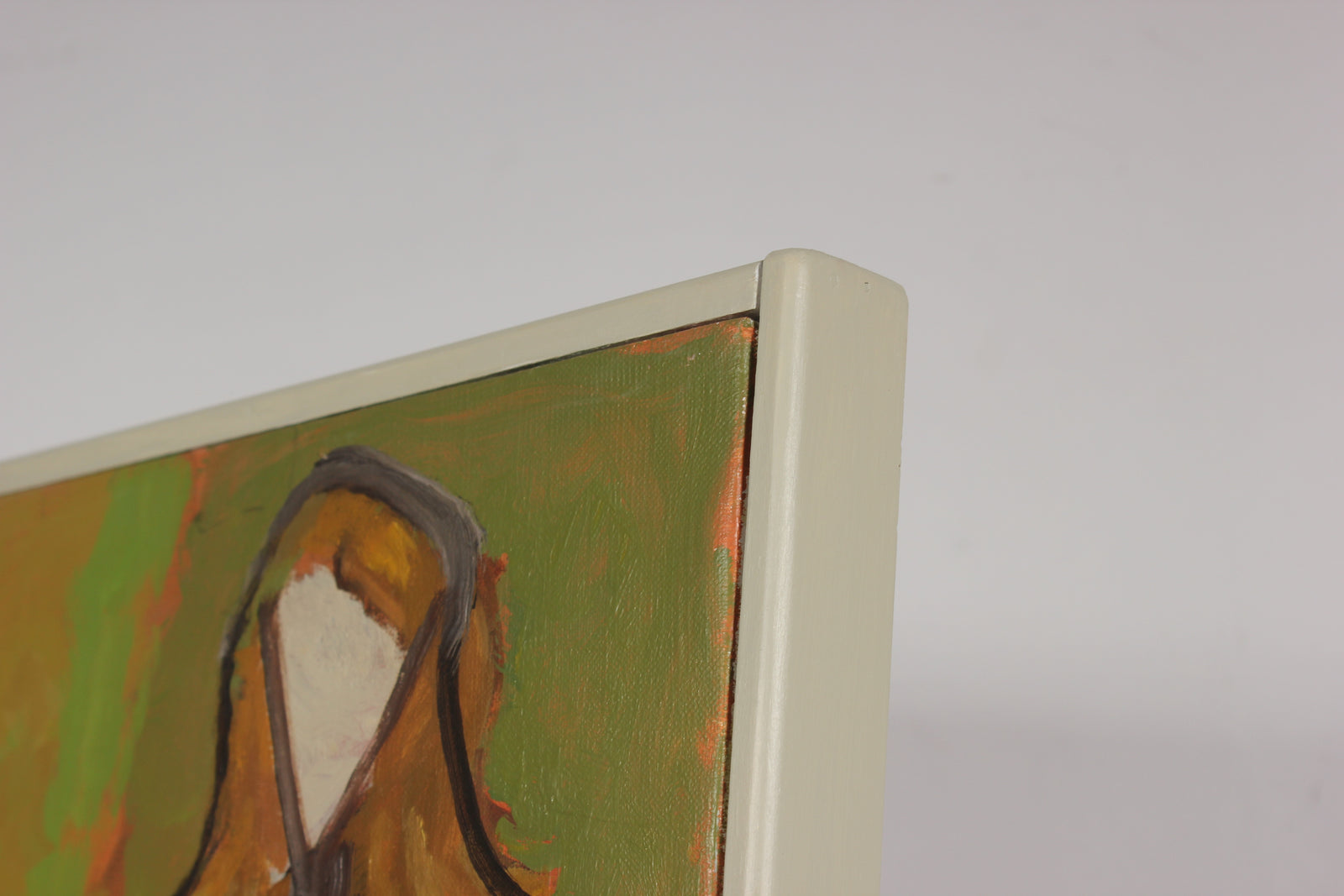 Vivid Cubist Figure Trio<br>Mid Century Oil<br><br>#89014