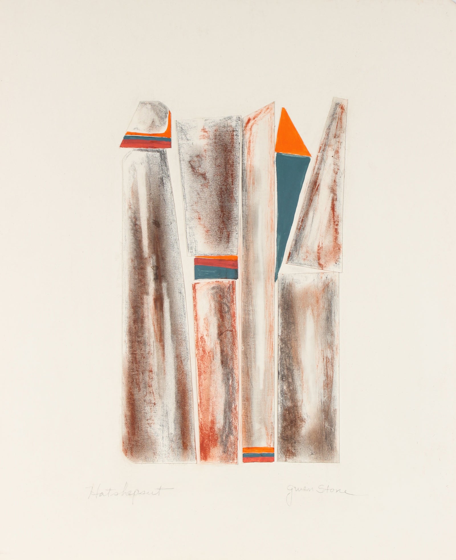 <i>Hatshepsut</i> <br>20th Century Mixed Media Collage <br><br>#89085