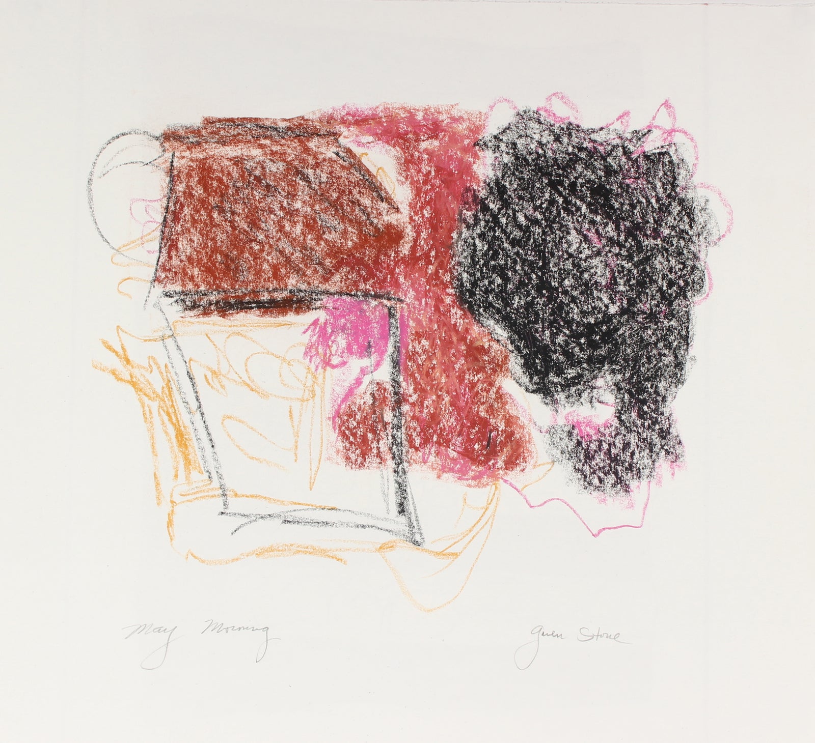 <i>May Morning</i> <br>Late 20th Century Pastel Abstract <br><br>#89086