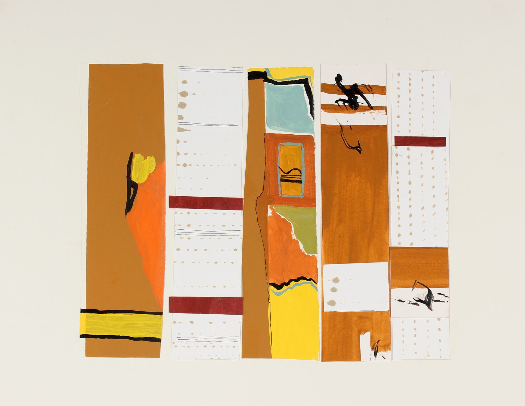 <i>5 Notations with Sienna</i><br>Acrylic, Ink & Collage, 2006<br><br>#89090