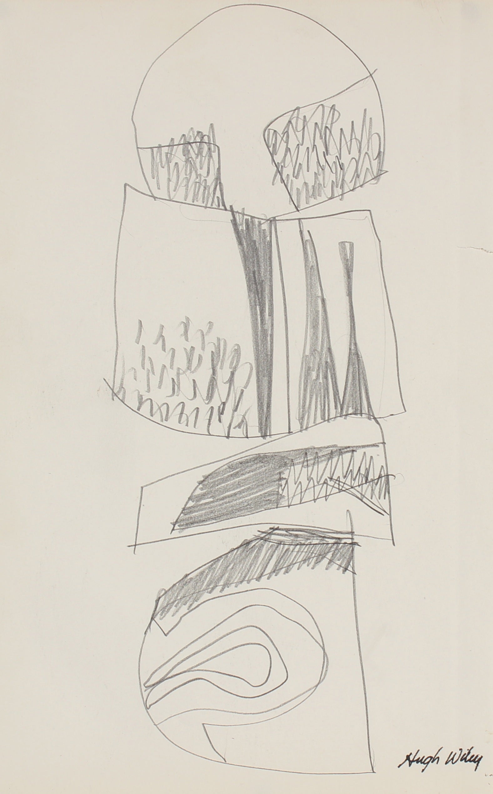Monochromatic Abstract Drawing <br>1957 Graphite <br><br>#89350