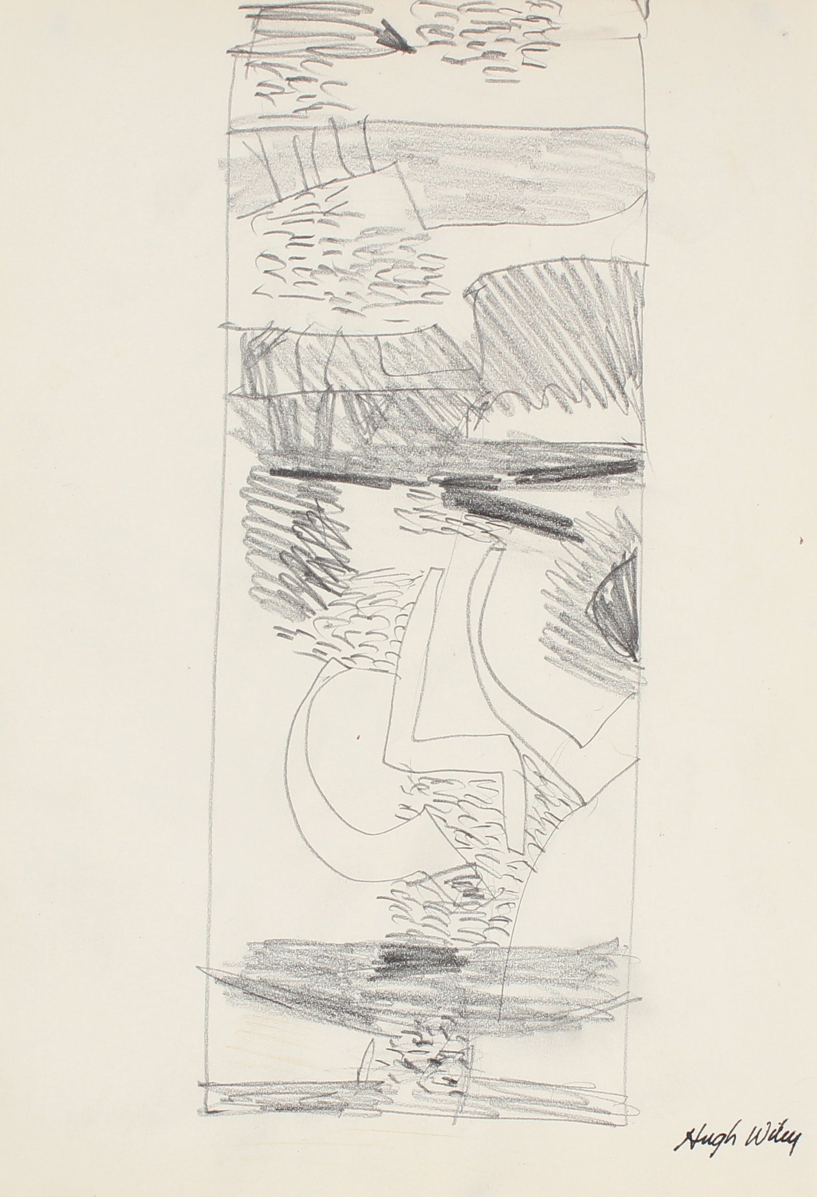 Monochromatic Abstract Drawing <br>1957 Graphite <br><br>#89351