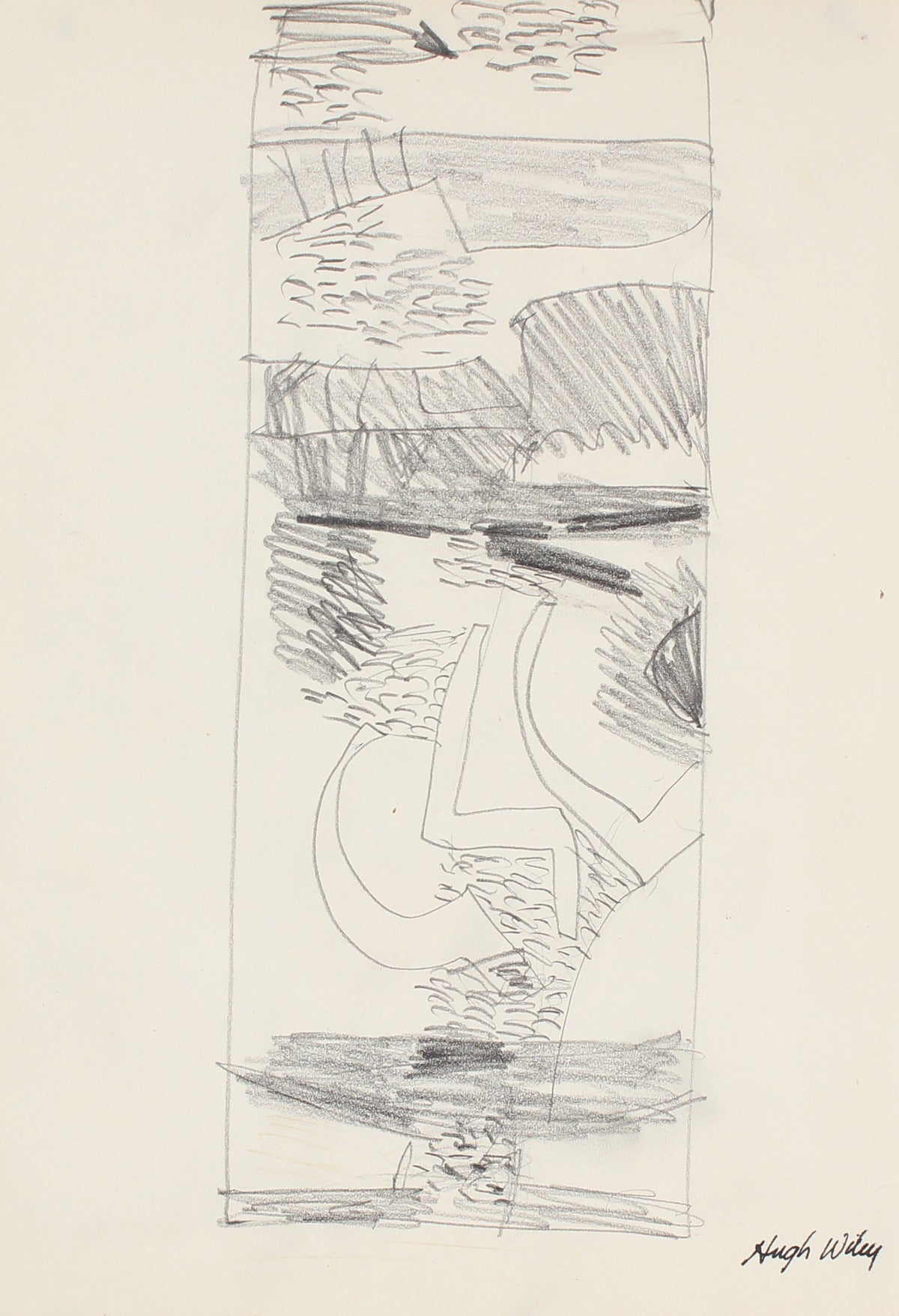 Monochromatic Abstract Drawing &lt;br&gt;1957 Graphite &lt;br&gt;&lt;br&gt;#89351