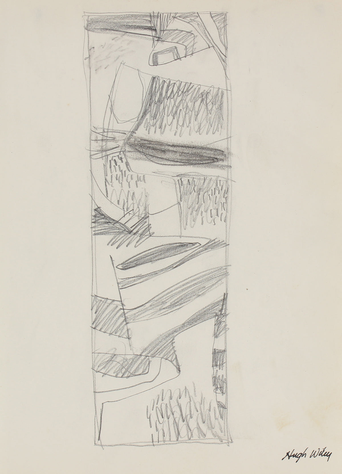 Monochromatic Abstract Drawing &lt;br&gt;1957 Graphite &lt;br&gt;&lt;br&gt;#89352