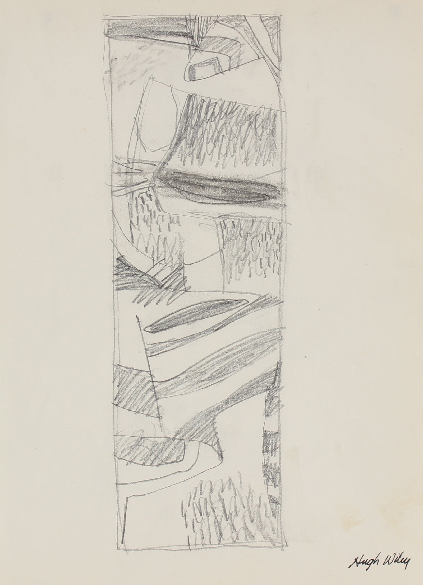 Monochromatic Abstract Drawing <br>1957 Graphite <br><br>#89352