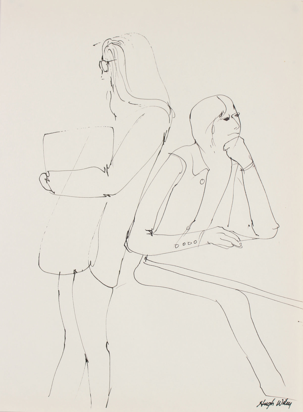 Figure Scene Drawing &lt;br&gt; 1974 Ink &lt;br&gt;&lt;br&gt;#89401
