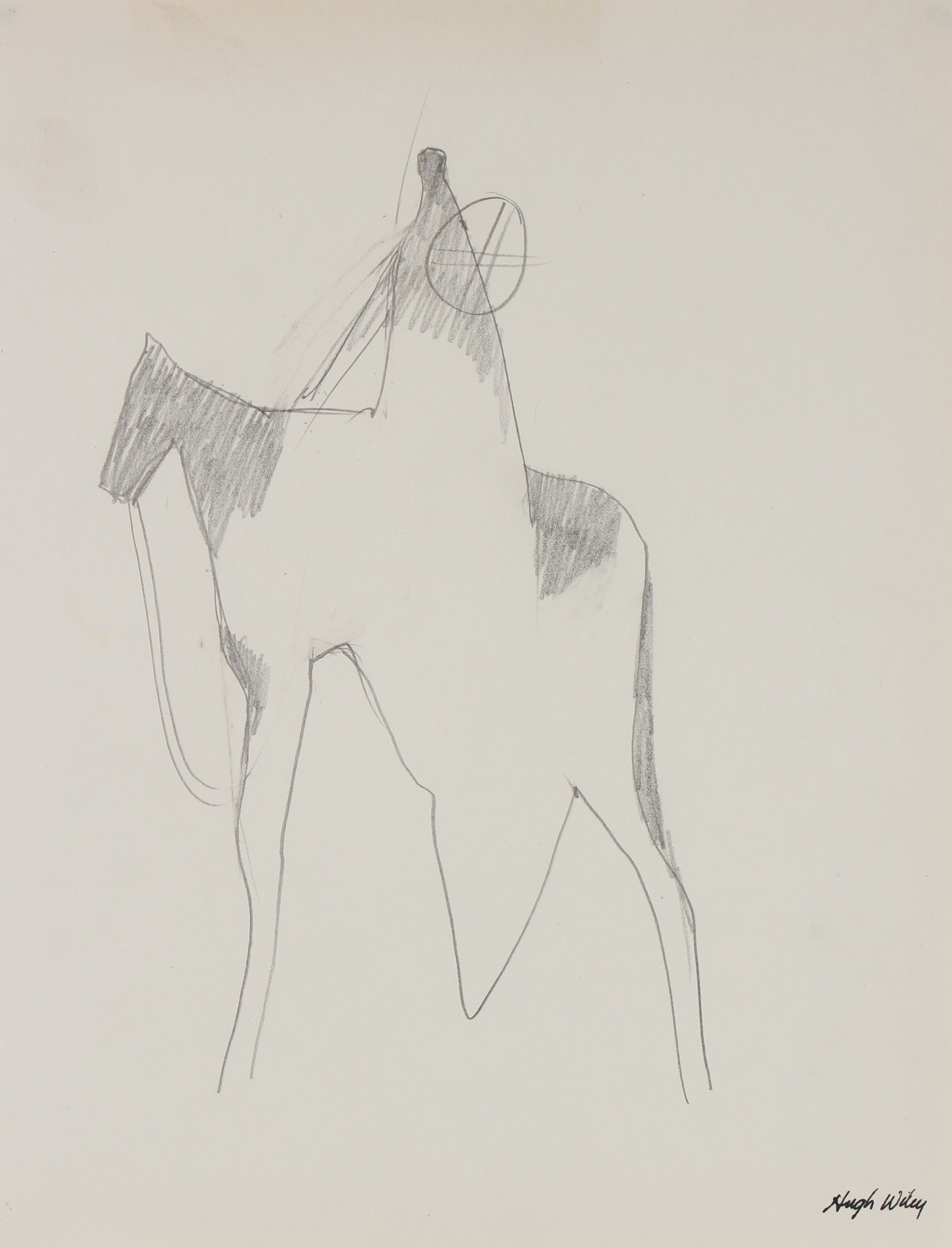 Figure on a Horse <br>1974 Graphite<br><br>#89429