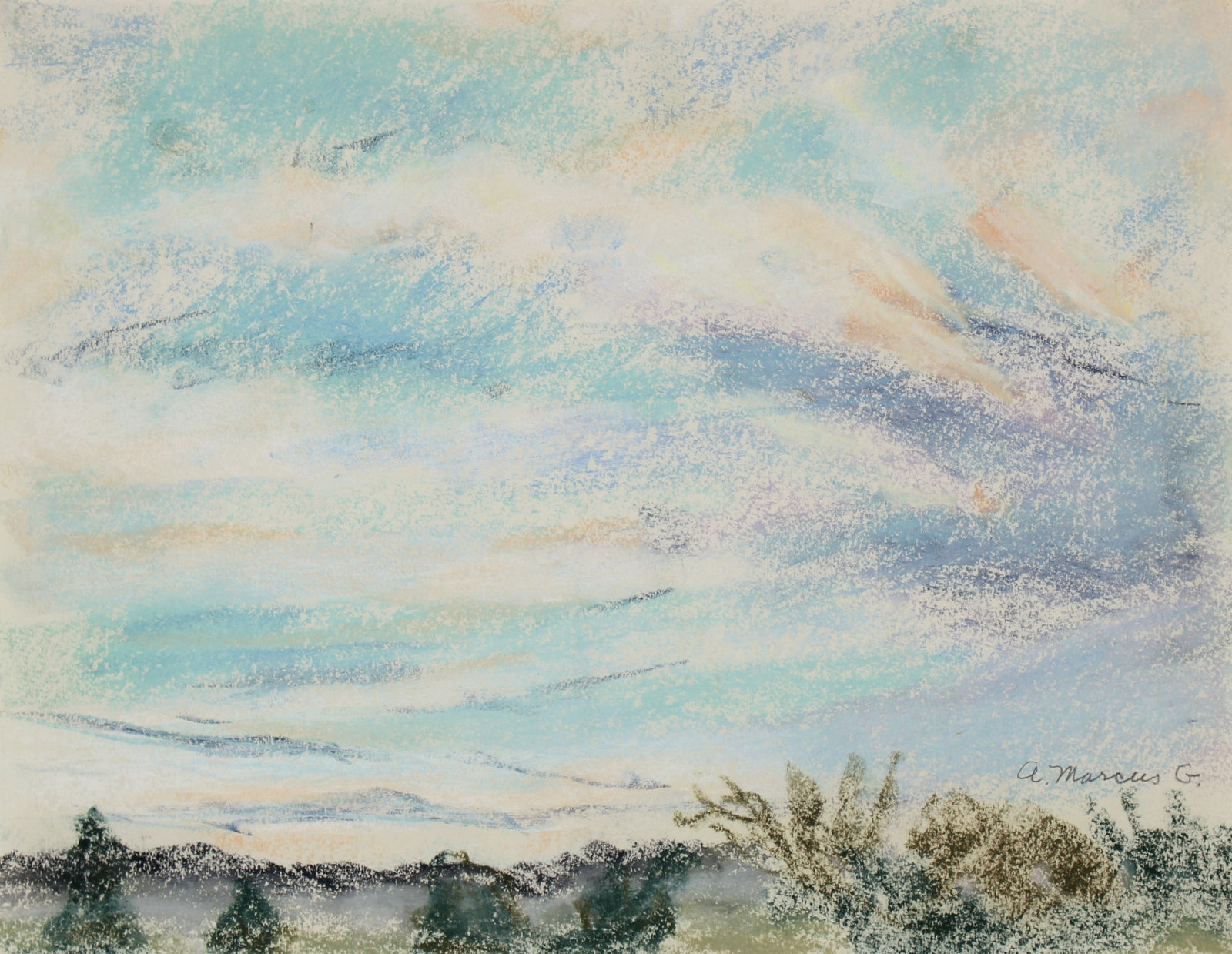 <i>Saratoga Springs</i><br>Pastel on Paper, 1966<br><br>#89607