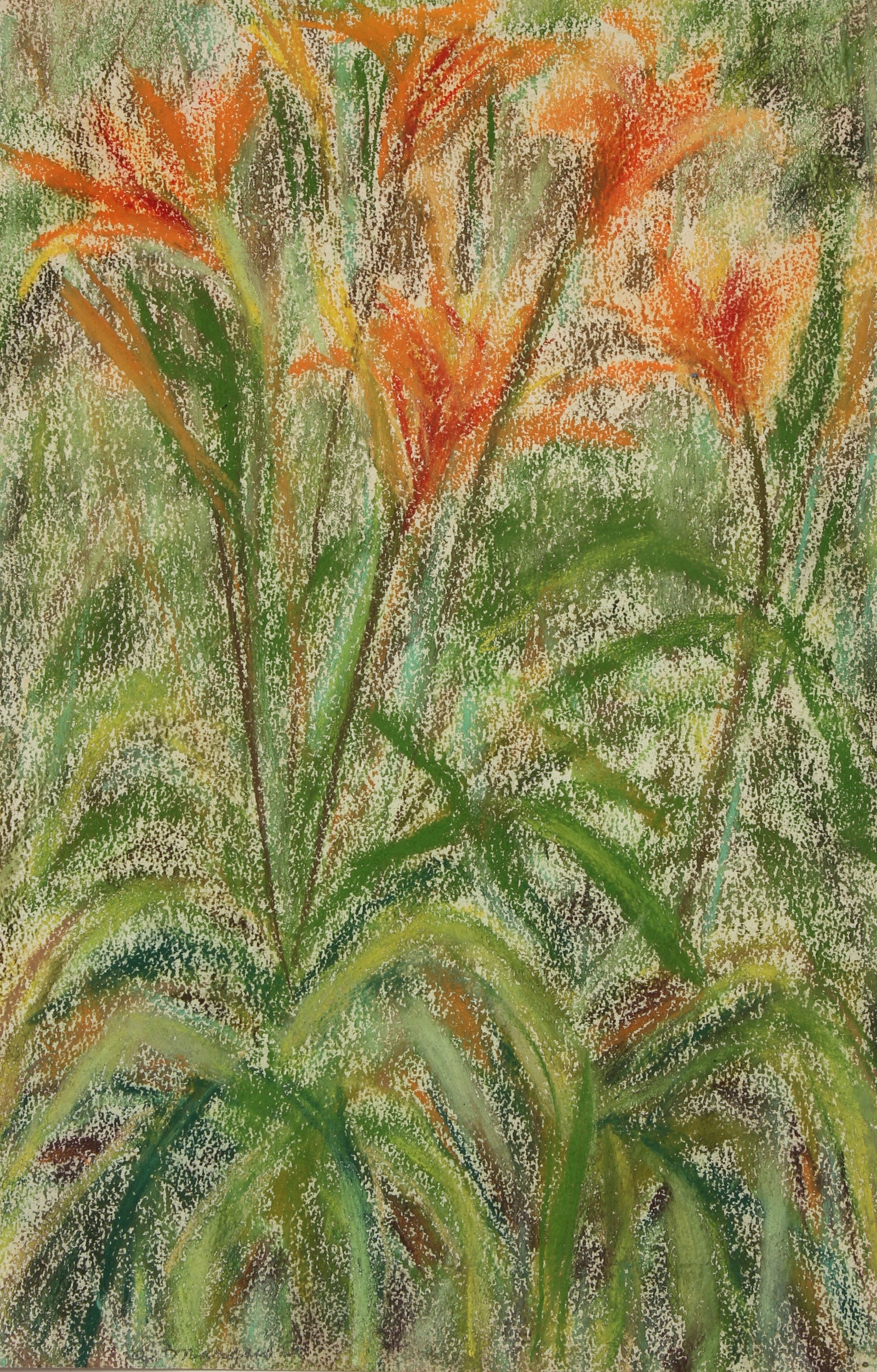 <i>Day Lillies</i><br>Pastel, 1964<br><br>#89623