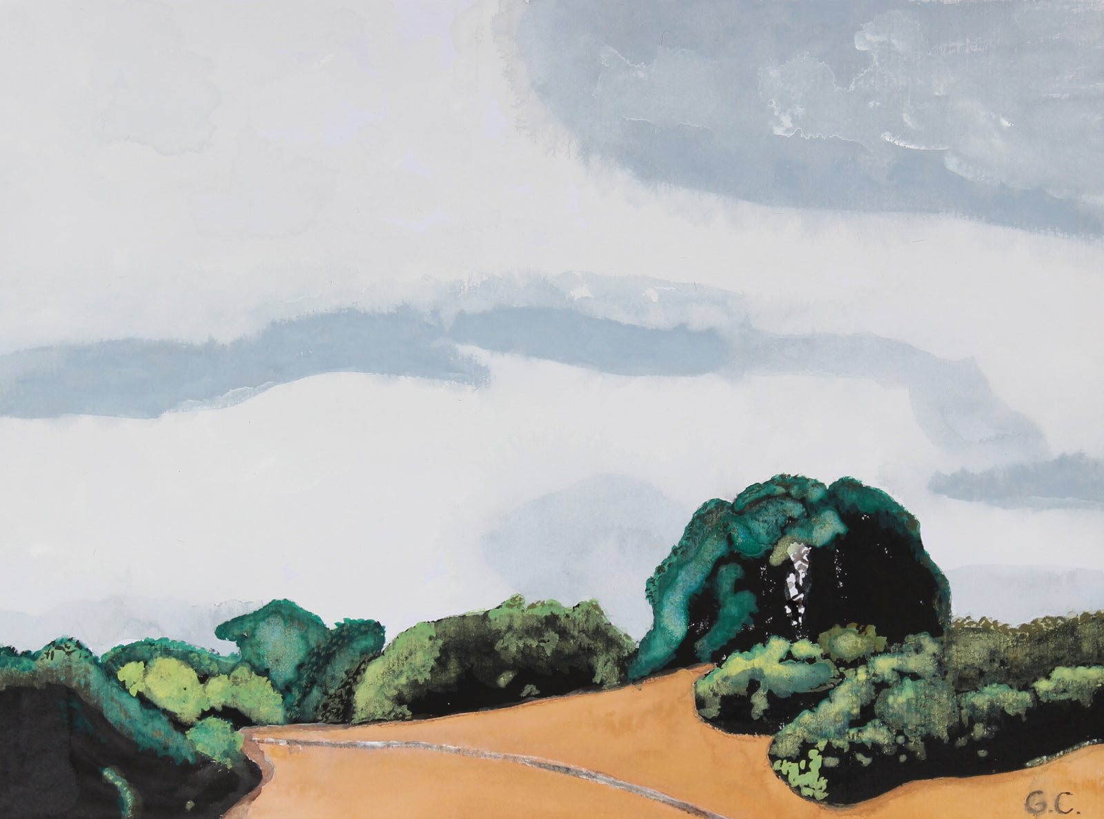 <i>On the Way to Fig Meadow</i><br>2016 Ink & Watercolor<br><br>#89868