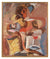 Cubist Abstracted Figure<br>Late 20th-Early 21st Century Oil<br><br>#90328