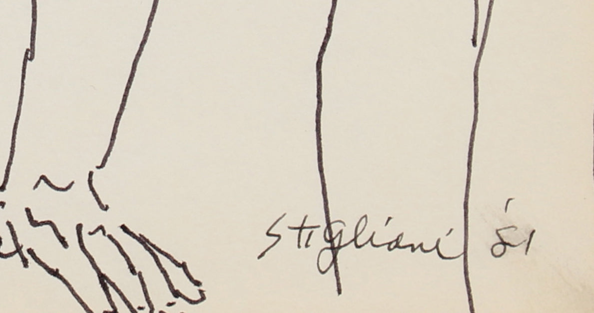 Monochromatic Commuters Study<br>1981 Ink<br><br>#90722