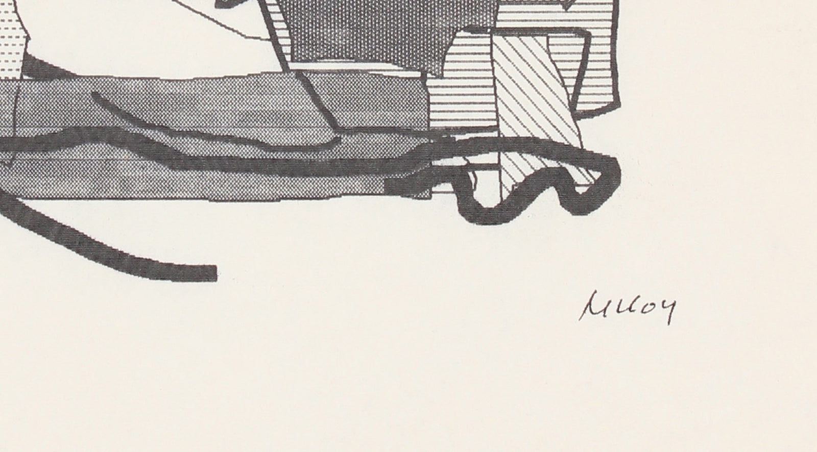 Pixelated Monochromatic Abstraction <br>1983 Digital Drawing <br><br>#90804