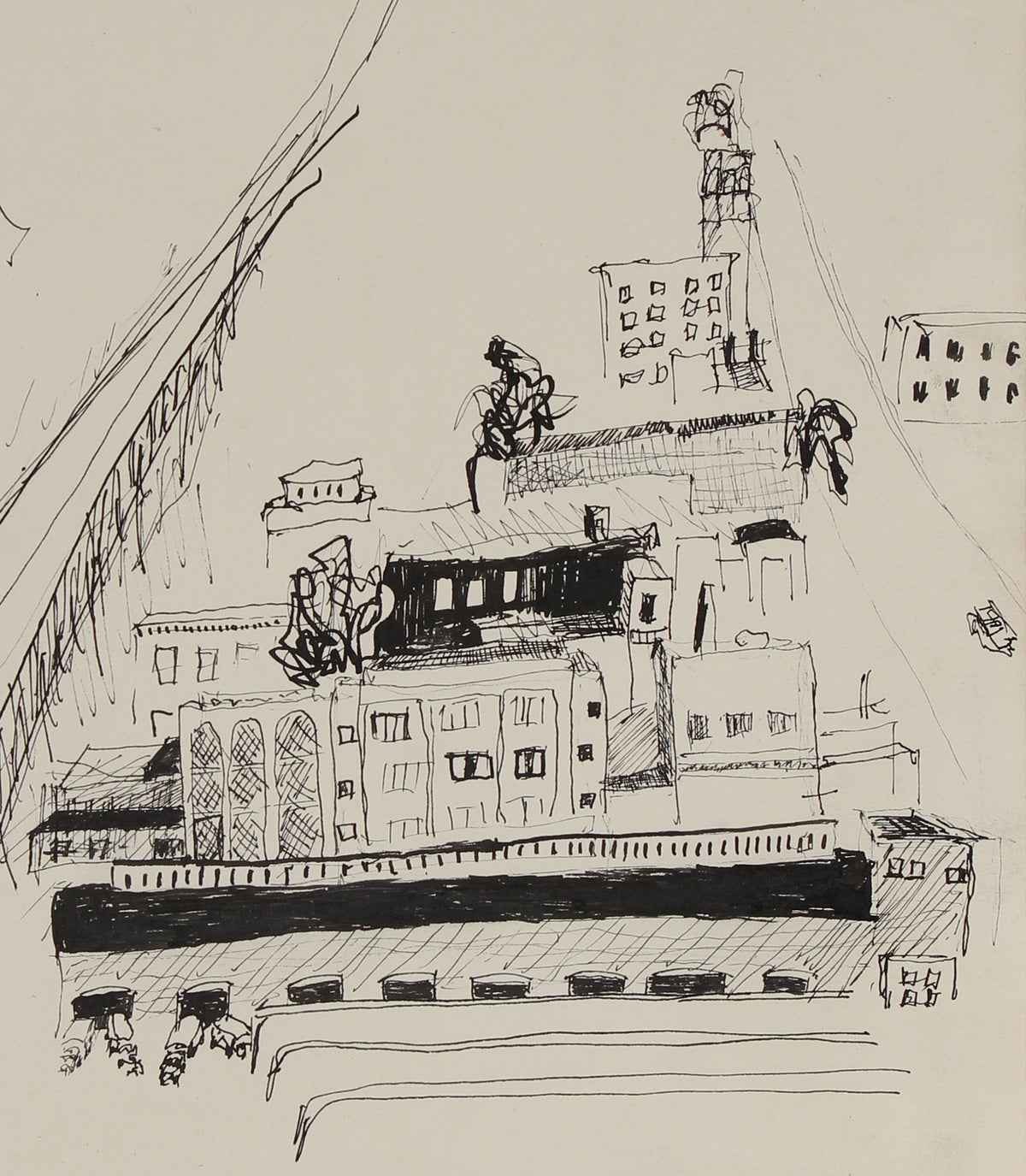 San Francisco Highway And Buildings Abstraction &lt;br&gt;20th Century Ink &lt;br&gt;&lt;br&gt;#91433