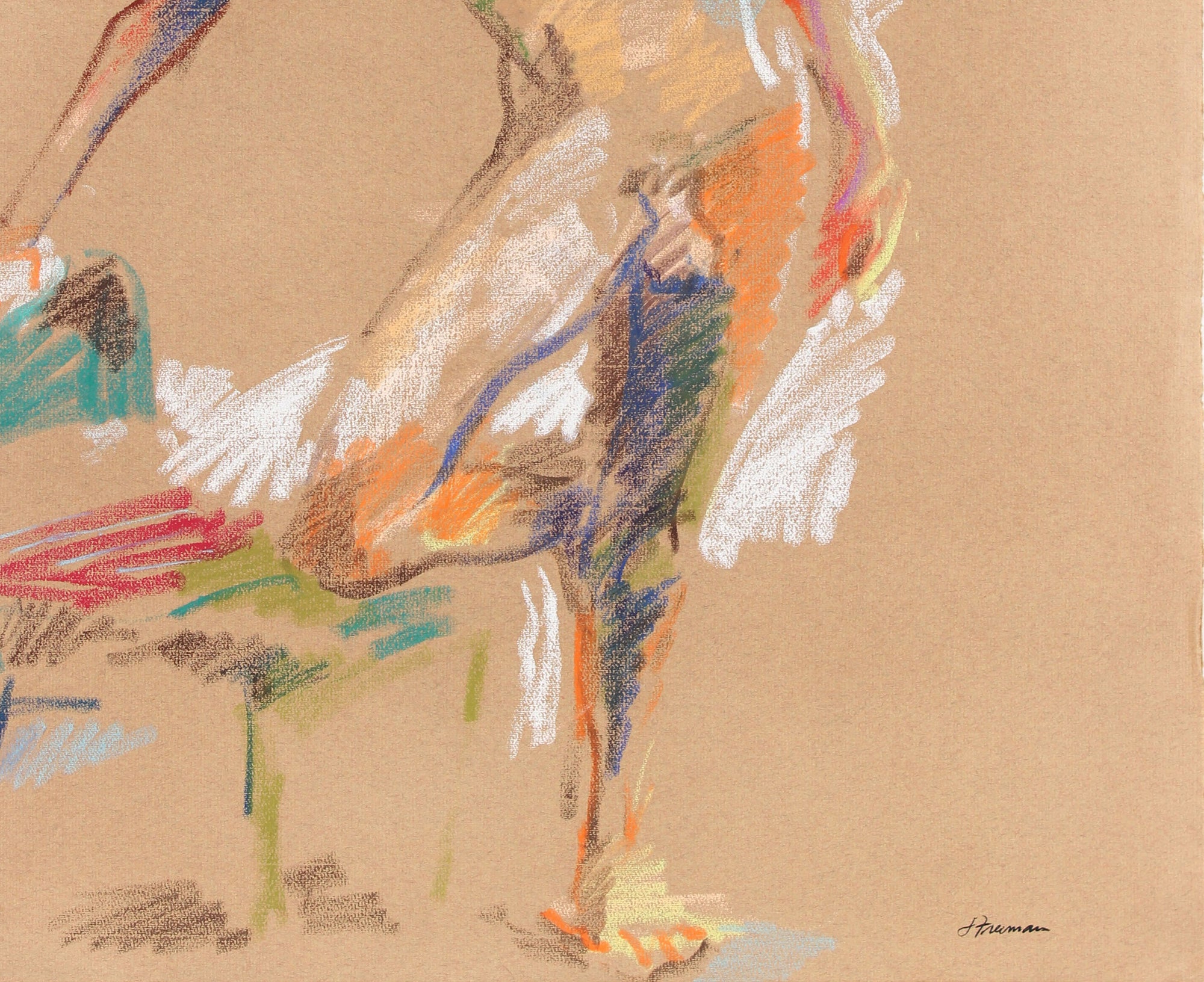 Posing Nude Figure <br>1983 Pastel <br><br>#91459