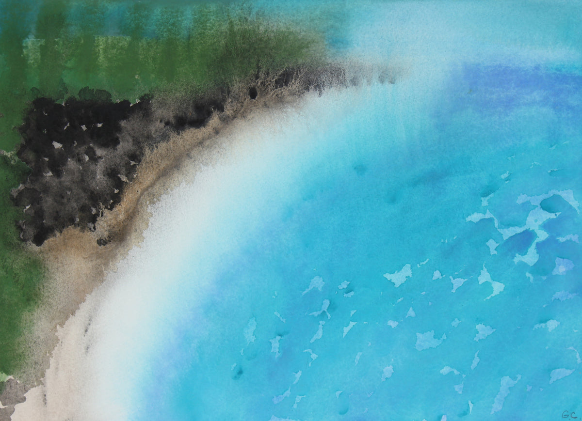 <I>Oleana Point I</i>, Hawaii<br>2017 Watercolor & Gouache<br><br>#92135
