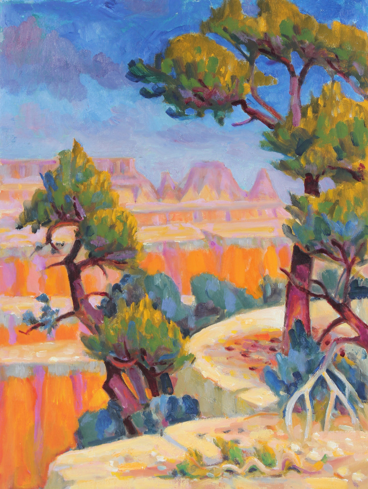 Vivid Grand Canyon Oil Scene&lt;br&gt;Mid-Late 20th Century&lt;br&gt;&lt;br&gt;#93176