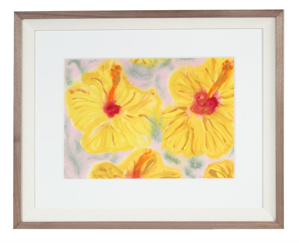 <i>Yellow Hibiscus</i>, Hawaii<br>2017 Watercolor & Gouache<br><br>#92127