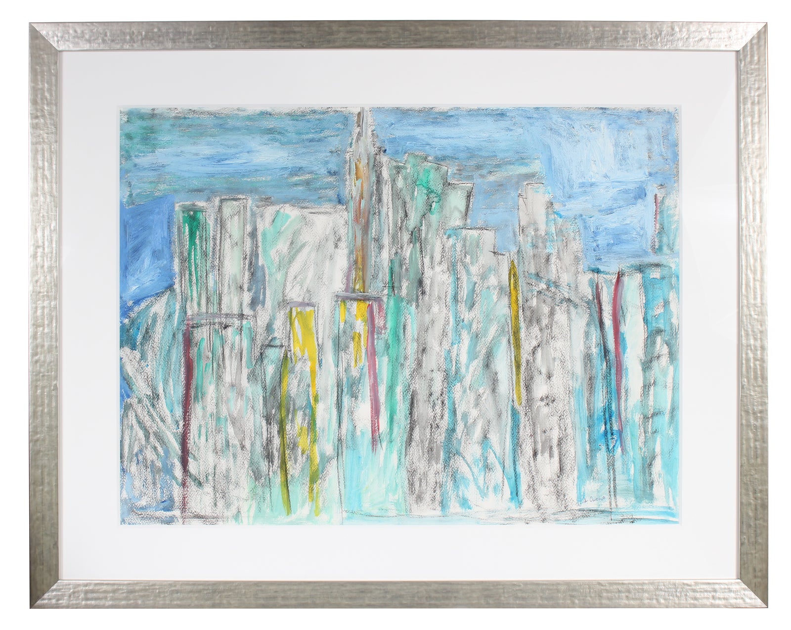 <i>New York</i> <br>1960s Charcoal & Oil <br><br>#93207