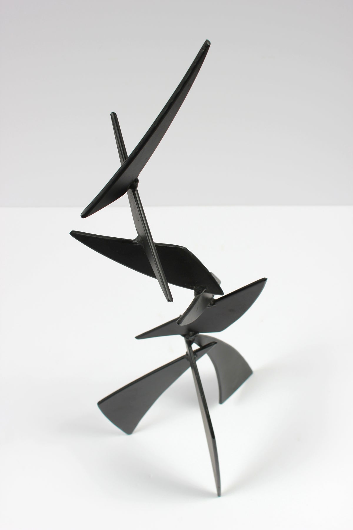 Striking Angular Late 20th Century Multi Media Metal Sculpture <br><br>#A9324