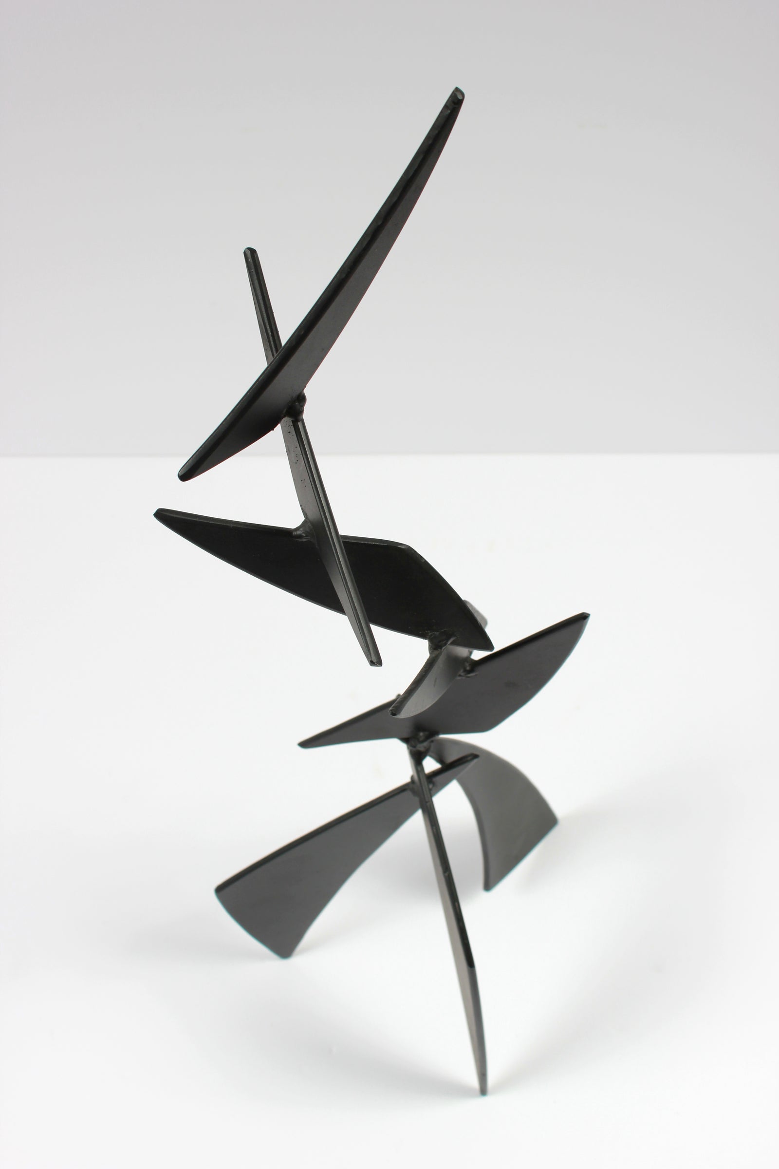 Striking Angular Late 20th Century Multi Media Metal Sculpture <br><br>#A9324