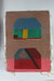 Abstracted Image of a House <br>1984-1988 Collograph on Handmade Paper with String <br><br>#93467