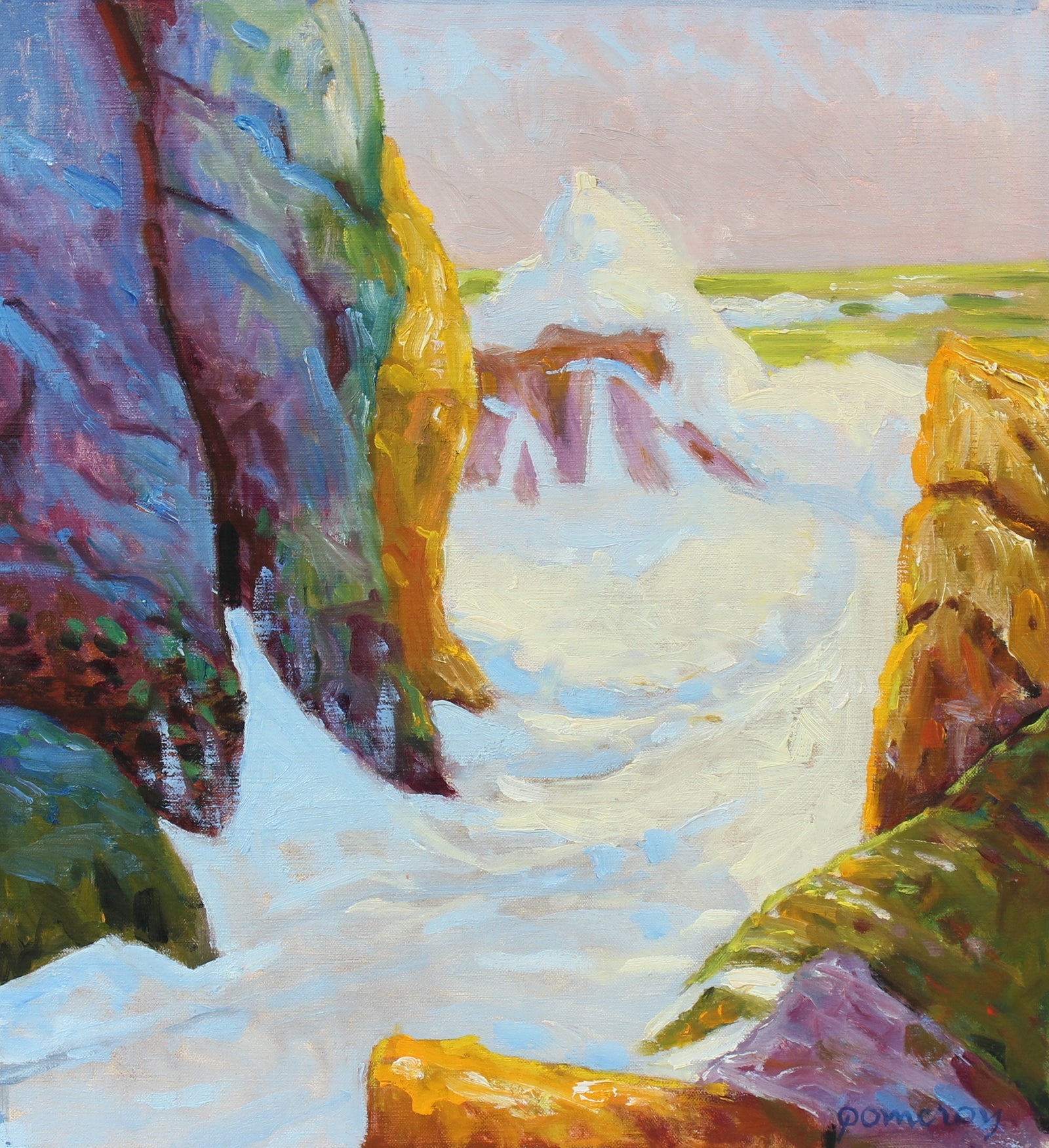 Coastal Rocks & Waves<br>Mid - Late 20th Century Oil<br><br>#93522