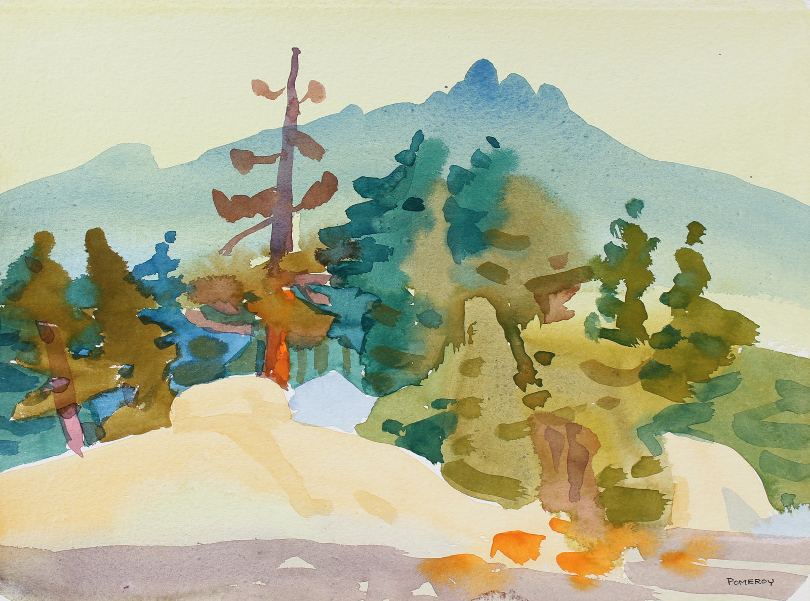 <i>Silver Lake II</i> <br>2001 Watercolor <br><br>#93525