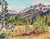 Mountain Field With Trees <br>1951 Watercolor <br><br>#93554