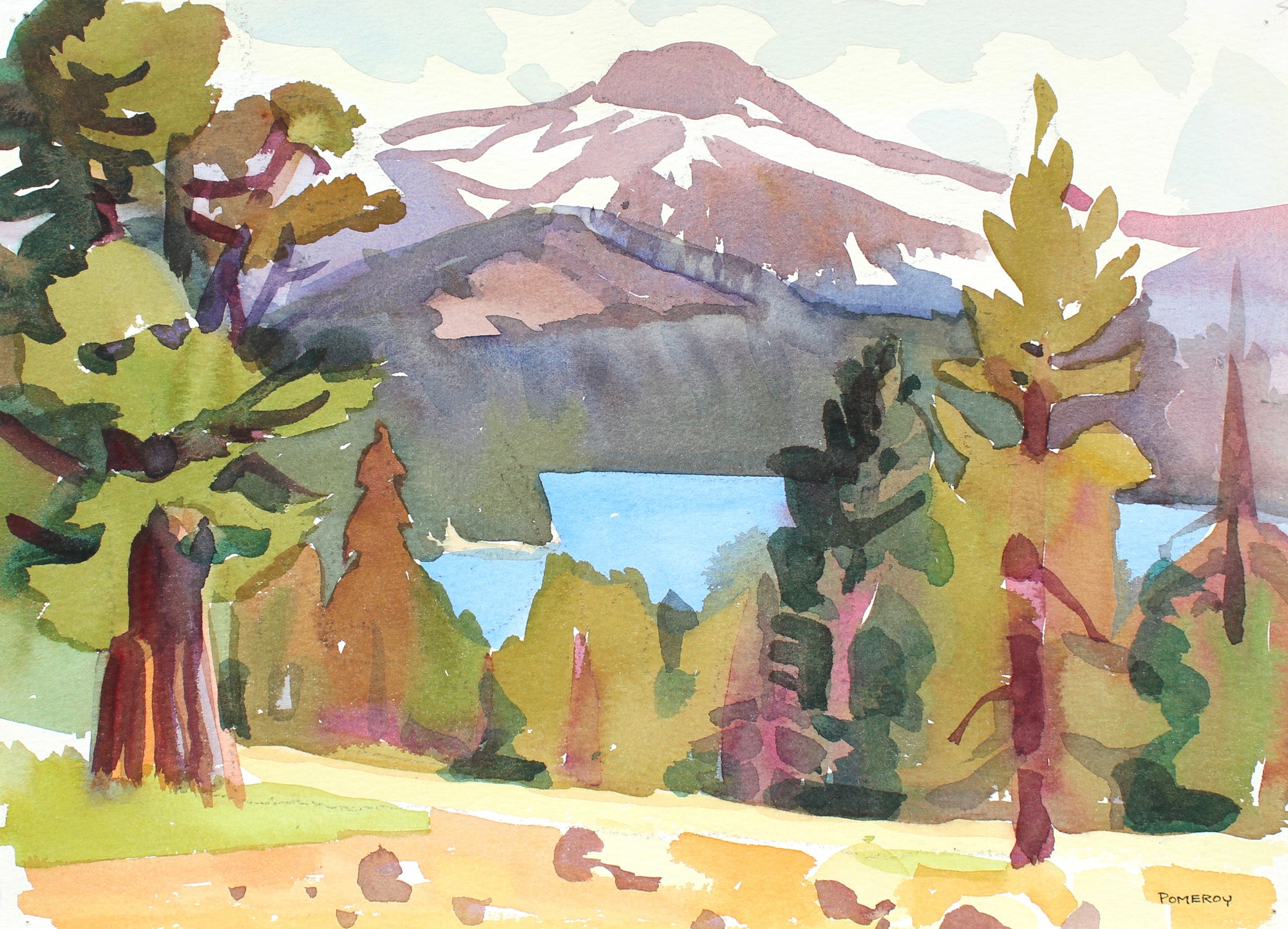 <i>Caples Lake</i> <br>1993 Watercolor <br><br>#93568