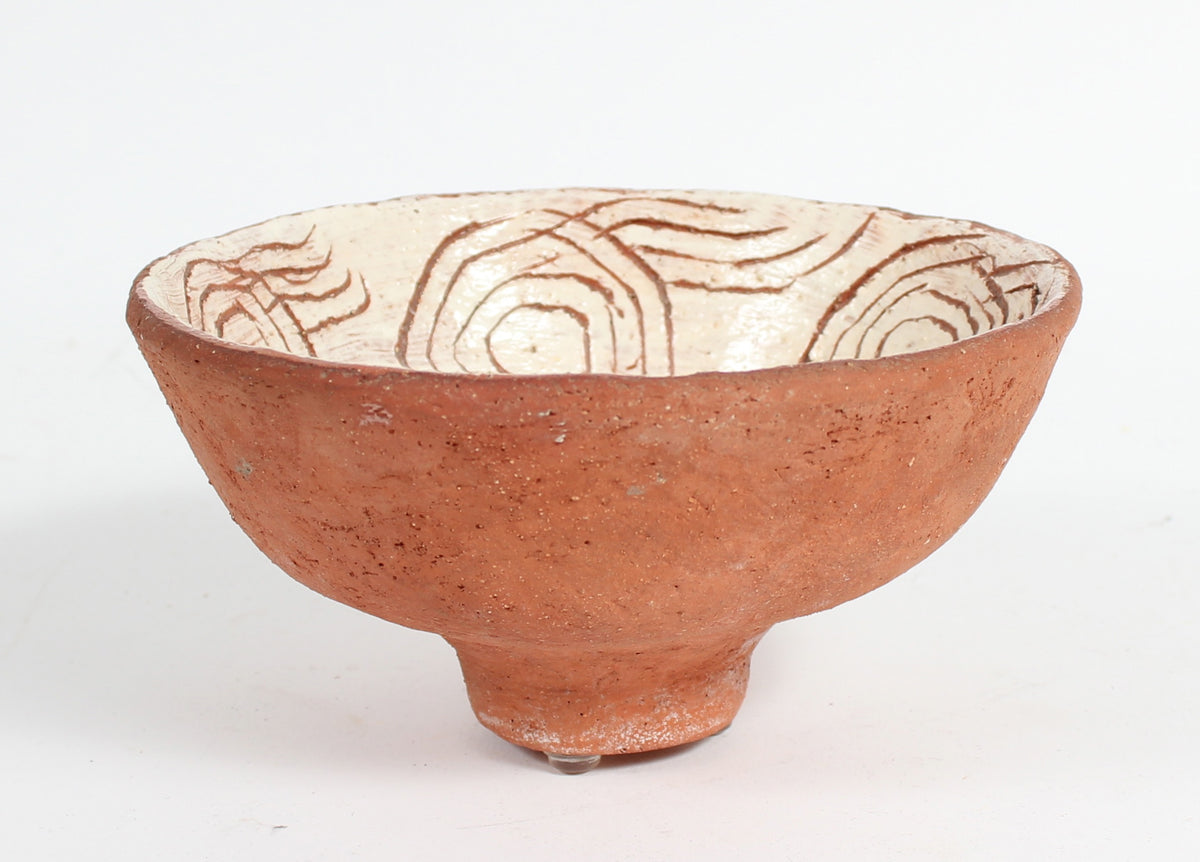 Copper-Toned Ceramic Bowl With Tan Interior &lt;br&gt;&lt;br&gt;#93658