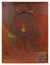 Modernist Surreal Rust Abstract<br>1971 Oil<br><br>#93879