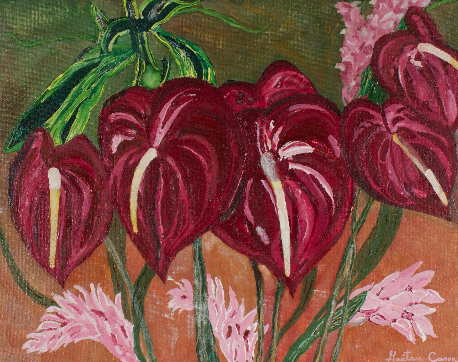 <i>Anthurium Aloha</i>, Hawaii<br>2017 Gouache<br><br>#94253