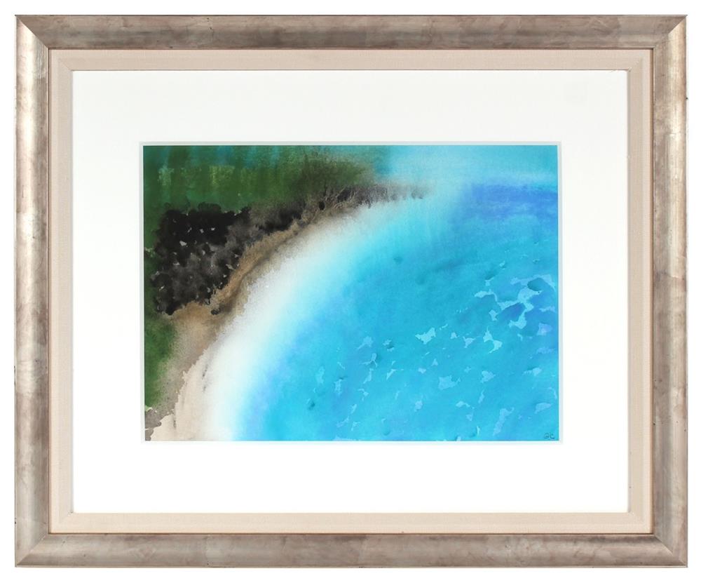 <I>Oleana Point I</i>, Hawaii<br>2017 Watercolor & Gouache<br><br>#92135