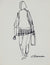 Walking Woman <br>1960-70s Ink <br><br>#95001