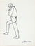 Walking Man <br>1960-70s Ink <br><br>#95002