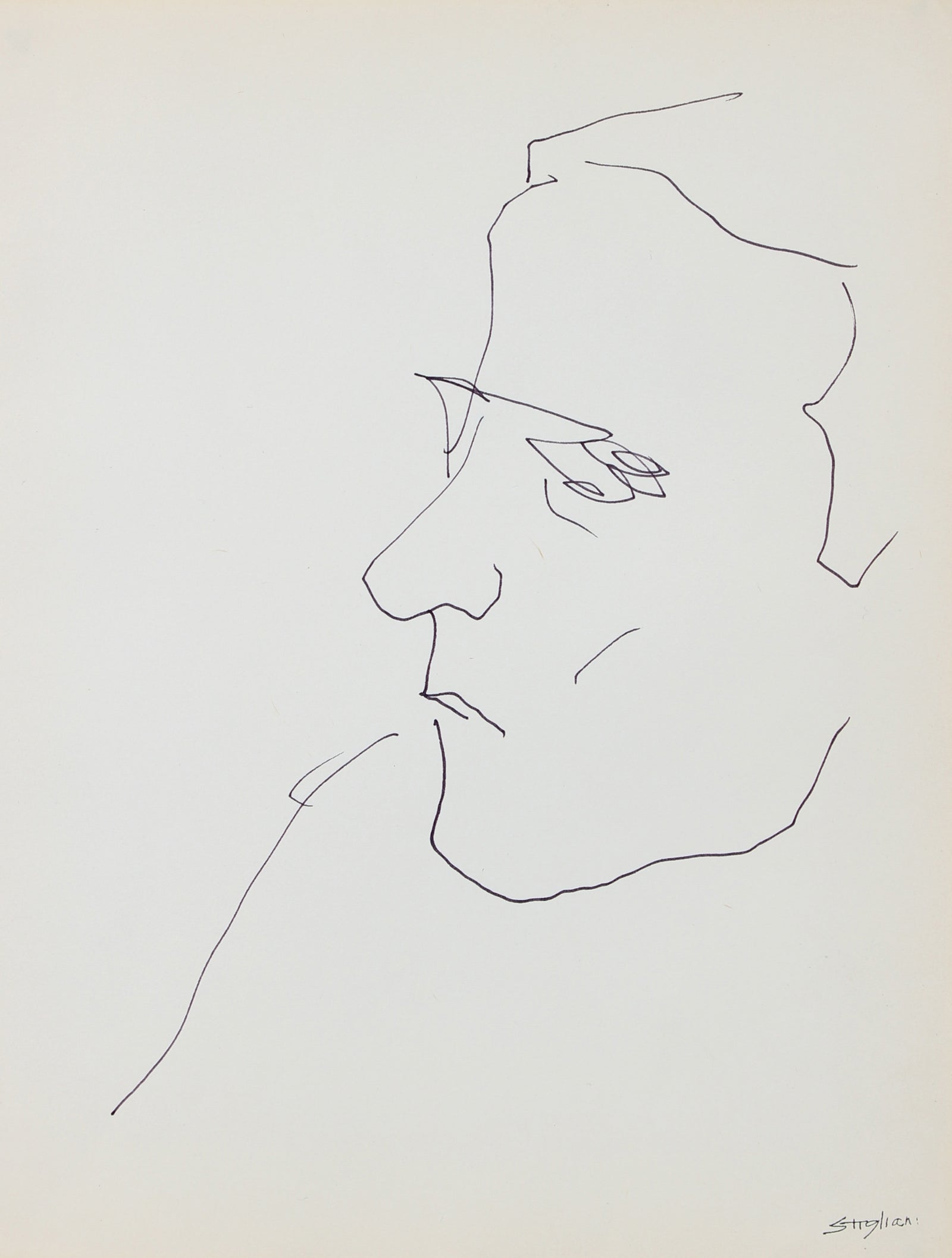 Minima Side Profile Study<br>20th century Ink <br><br>#95026