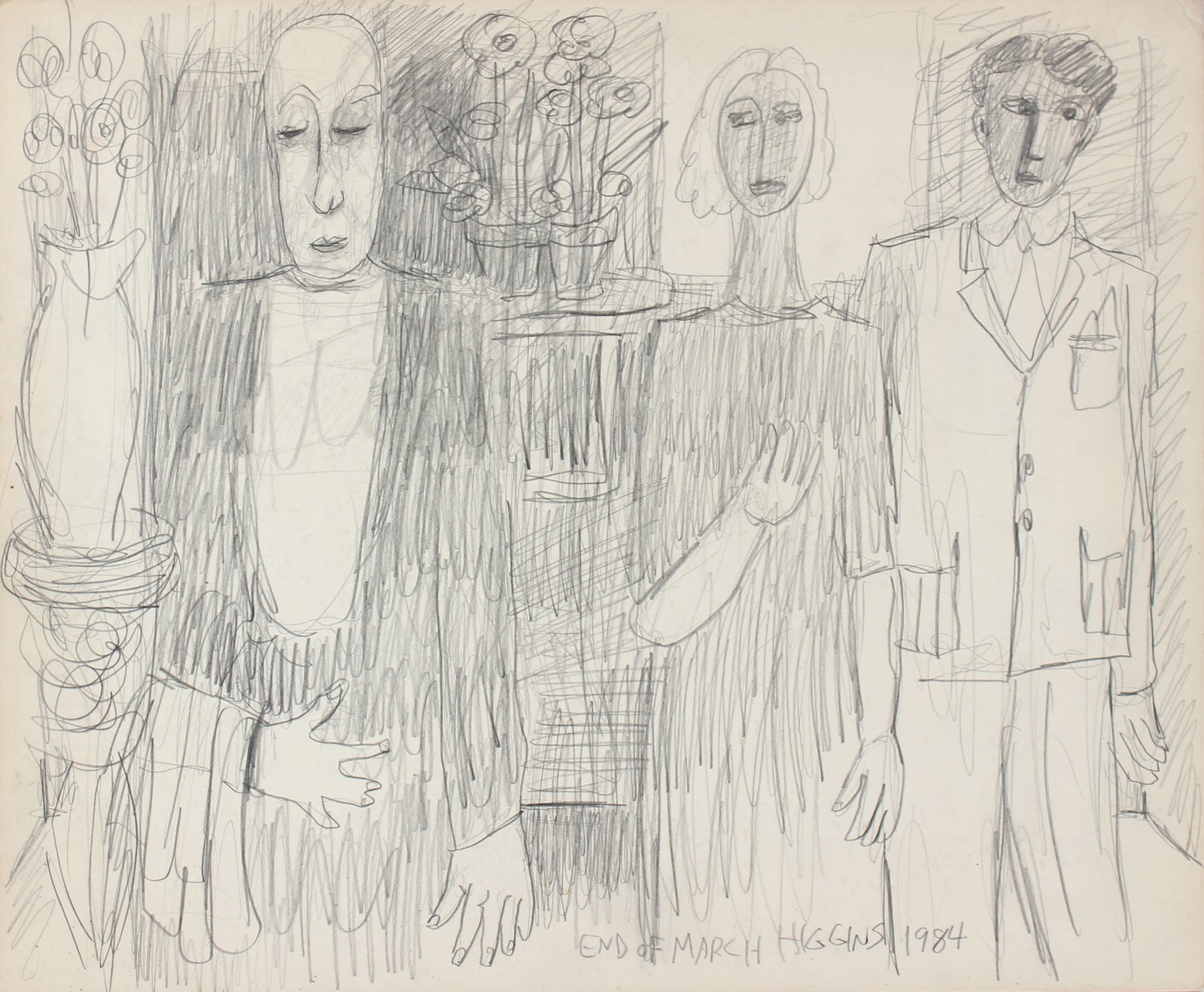 <I>End of March</I> <br>1954 Graphite<br><br>#95044